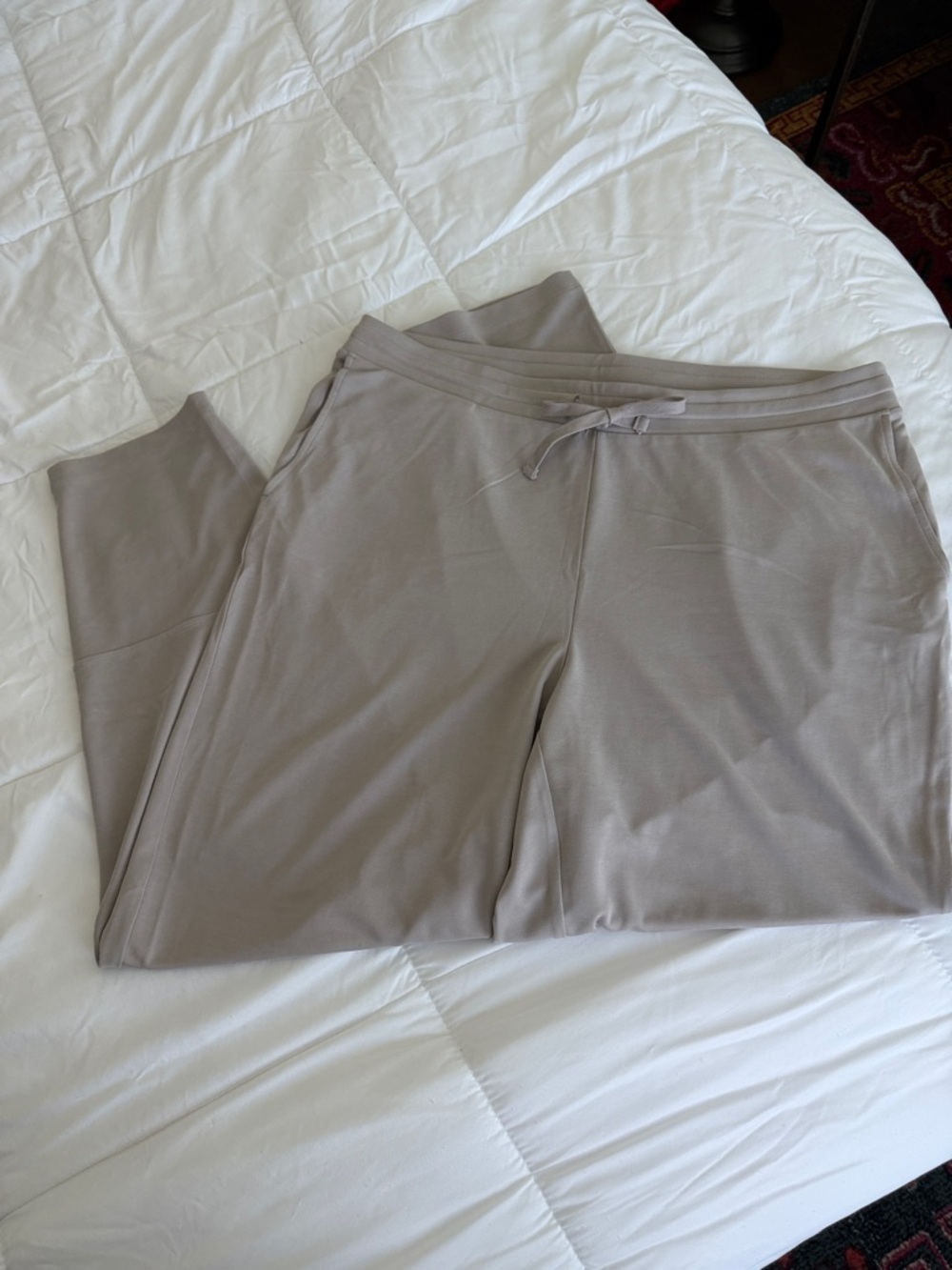 J. Jill Taupe Wide-Leg Pull-On Pants